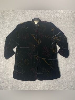Vintage Galinda Wang Black Garment with Satin Label Detailing